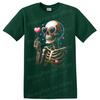 Skeleton Love Hearts Graphic T Shirt Funny Cute Valentine Tee Gift