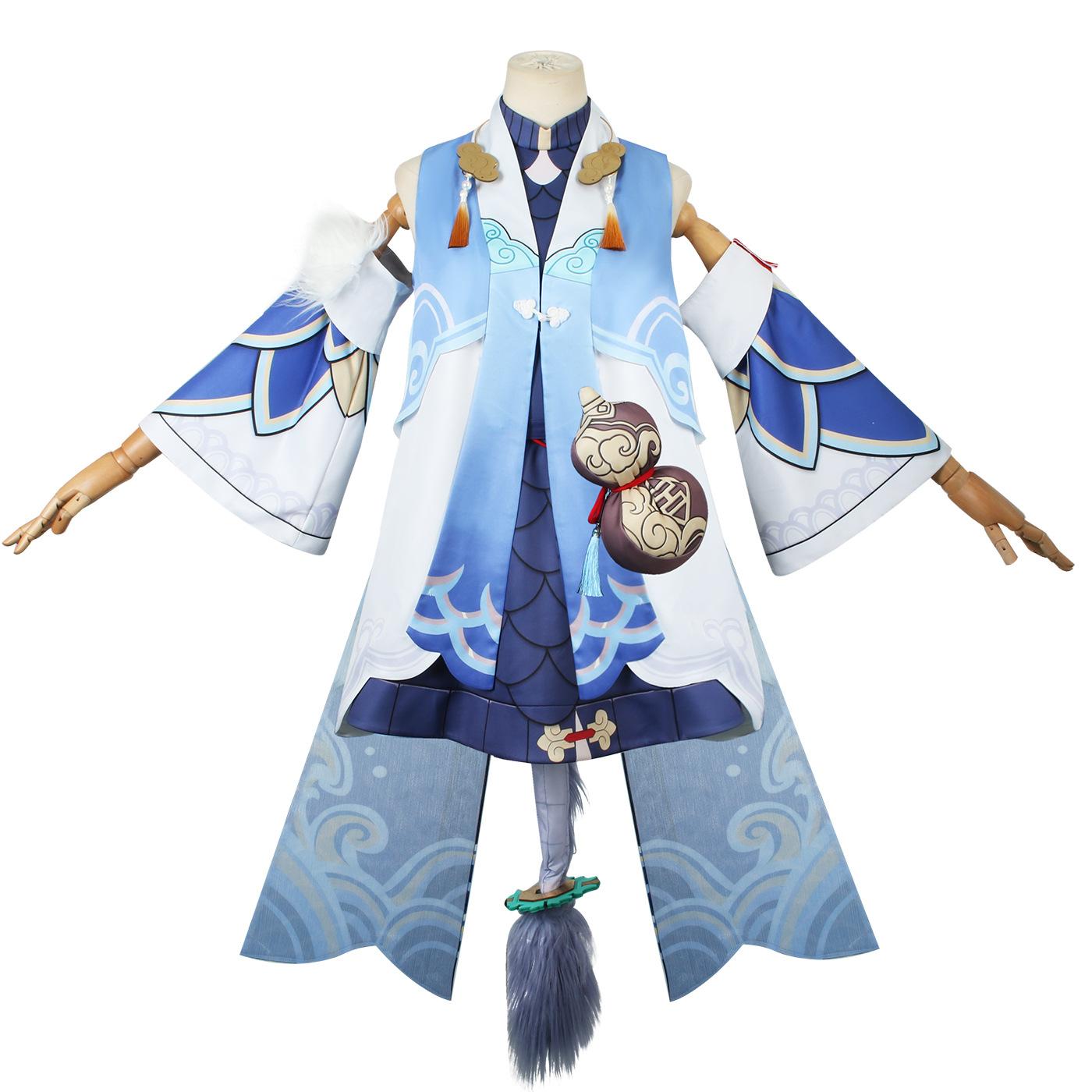 

Костюм для косплея Star Rail Honkai Bailu Аниме Наряд Костюм игрового персонажа для вечеринки S