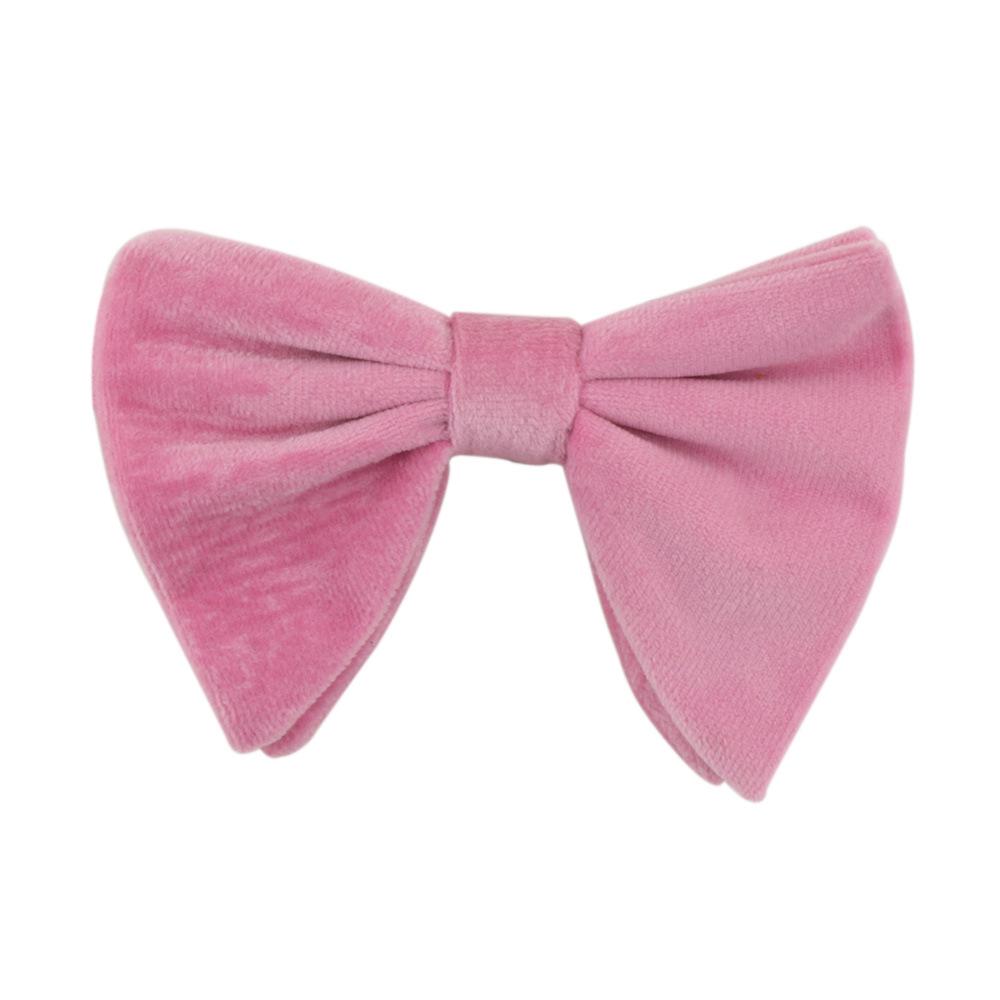 Men's Large Velvet Pre-tied Swallowtail Wingtip Bow Tie - Retro Tuxedo Design