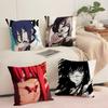 Anime C-Chainsaw Man Cushion Cover Soft Short Plush Pillow Cover Smooth Cozy Texture Aesthetic Cushion Case Home Decor