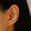 Simple Metal Flower Ear Clip for Women Vintage Geometric C-Shape Non Piercing Fake Cartilage Clip Earrings Wedding Jewelry Gift
