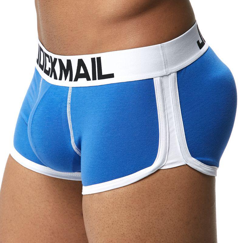 

JOCKMAIL Мужские хлопковые боксеры-брифы с чашкой - Трусы с квадратными штанинами JM435 Large
