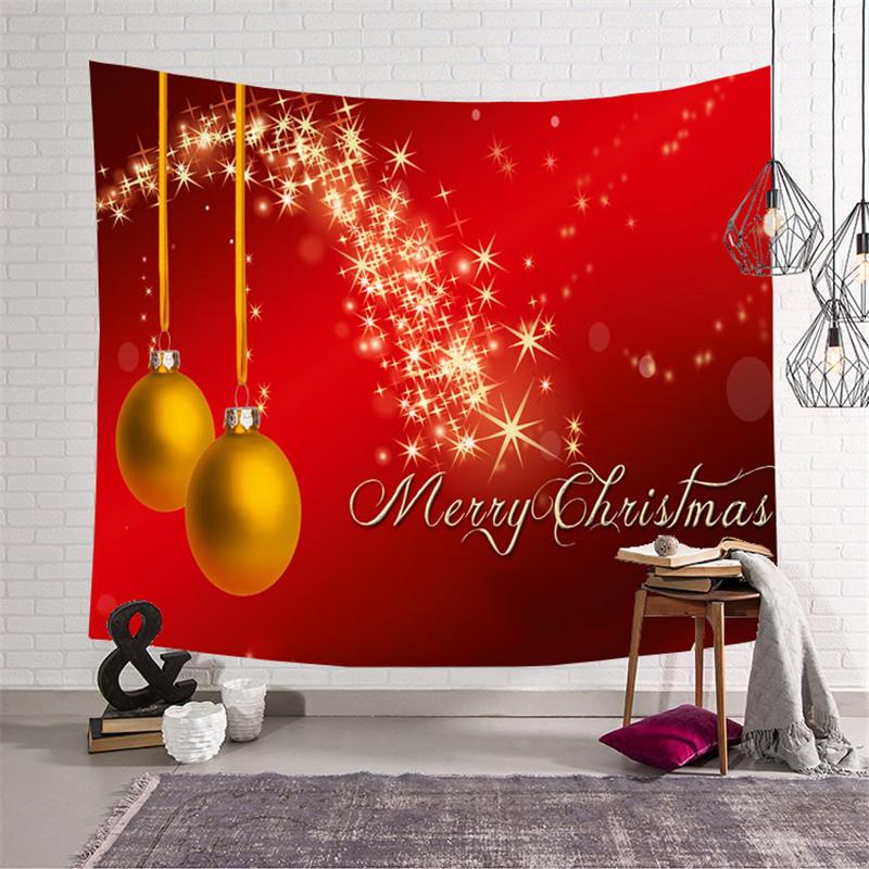75X58cm Frohe Weihnachten Tapisserie Cartoon Santa Claus Gedruckt Wand Hängen Tuch Hintergrund Tuch Hause Dekorative Wand Decke
