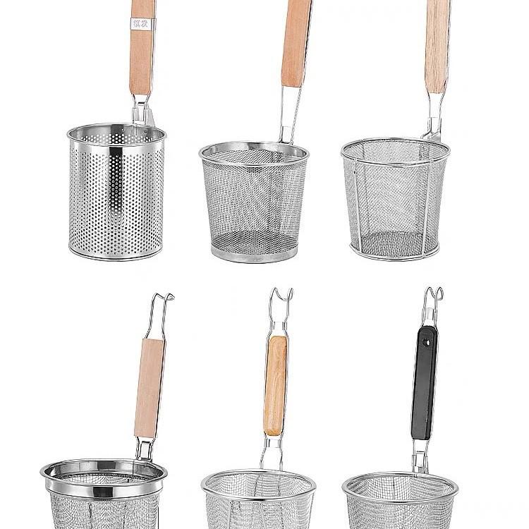 304 Stainless Steel Noodle Skimmer Ladle - Large Strainer for Mala Tang and Soup