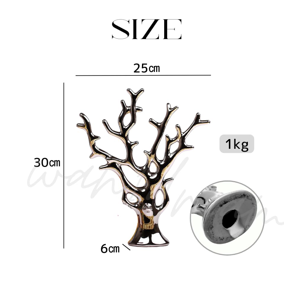 Scandinavian-inspired Color Tree, 30cm Size Minimalist Scandinavian-style Color Tree, 30cm Tabletop Decor Object Simple Design (silver)