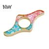 Reading Accessory One Hand Book Page Holder, Glitter Thumb Ring Holder for Reading, Stabilizer Clip Metal Opener Students Readers Tool
