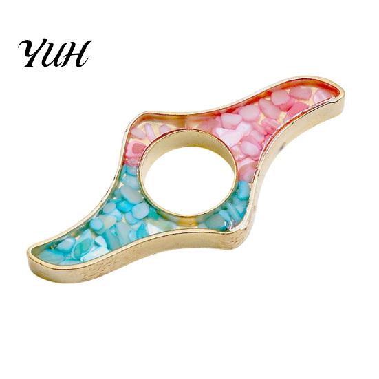 Reading Accessory One Hand Book Page Holder, Glitter Thumb Ring Holder for Reading, Stabilizer Clip Metal Opener Students Readers Tool
