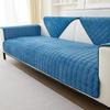 Flannel Plaid Sofa Cover Universal Non-slip Thickened Living Room Decorative Sofa Backrest Cover Plush Dustproof Seat Cushion