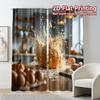 2pcs, 2D FLAT PRINTING Curtains (Without Rod) Pumpkin Burst Modern Curtain Modern Yarn Curtains Decorations For Home Ldeal for