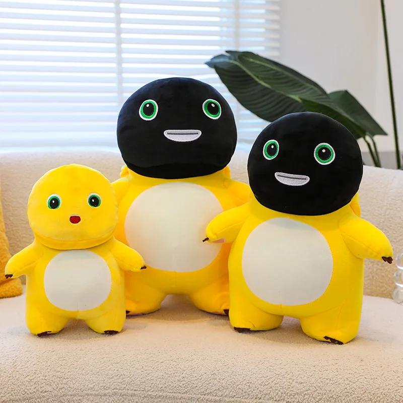 Kawaii Milk Dragon Transforms Into Black Face Stuffed Plush Toy Cartoon Anime Milk Dragon Plush Doll Sleeping Pillow Girl Gift