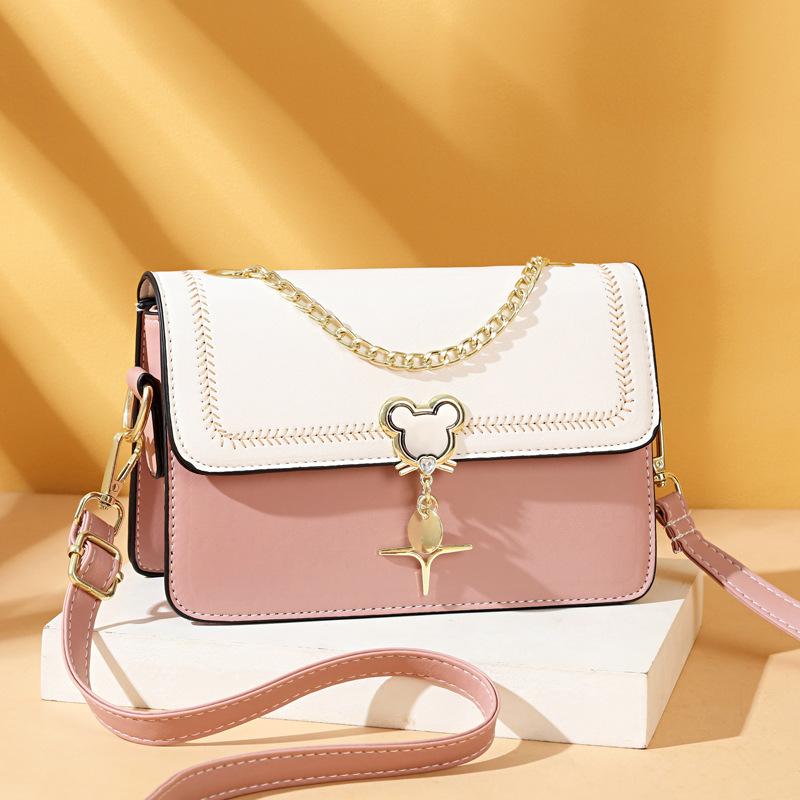 

Latest Design Macaron Fashion Chain Small Square Bag Patchwork Color Matching Shoulder Bag Top Style Level Women s Bag .