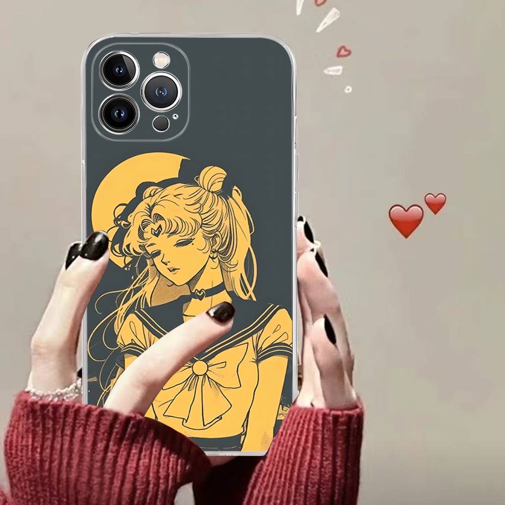 Popular Anime Girl S-Sailor Moon For iPhone 17 16 16e 15 14 13 12 11 Pro Max Mini Plus Phone Case