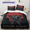 Name Custom Ghost COD Pattern Bedding Set Quilt Cover Pillowcase Home Decor Gift (1 * duvet cover + 2 * pillowcase, without core)