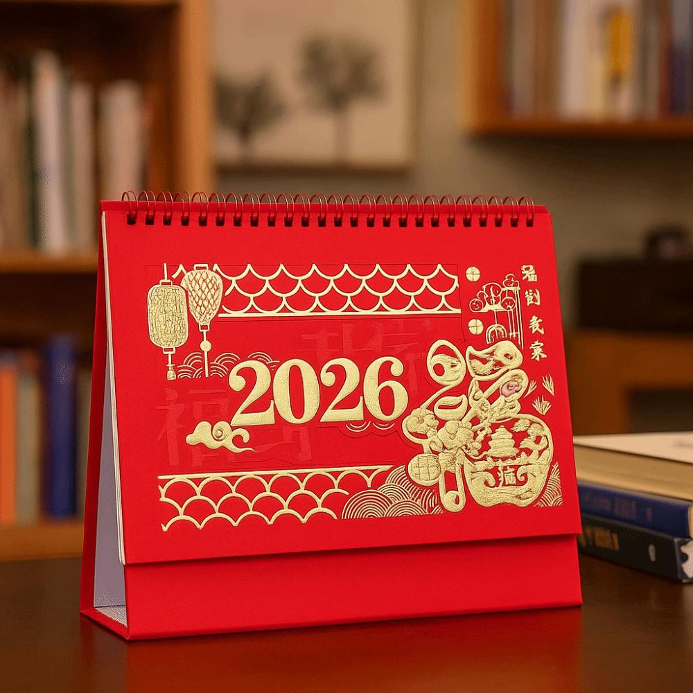 Zodiac Standing Flip Desk Calendar Traditional Desk Planner Festive Calendar Table Calendar  Office