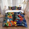 Monster Truck Print 3Pcs Bedding Set,Duvet Cover with 2 Bedro,Pillowcase Home Birthday Gift