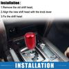 A ABSOPRO Car Gear Shift Knob Stick Shifter Handle Car Shift Knob 6 Speed Universal Red