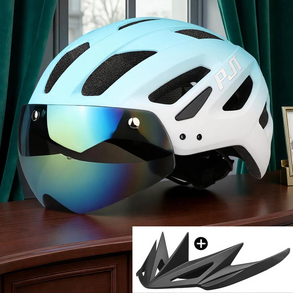 Pjt New Cycling Helmet Light Road Mtb Mountain Bike Bicycle Goggles / Sun Visor Helmet L For Men Women Sun Visor Bicycle Helmet