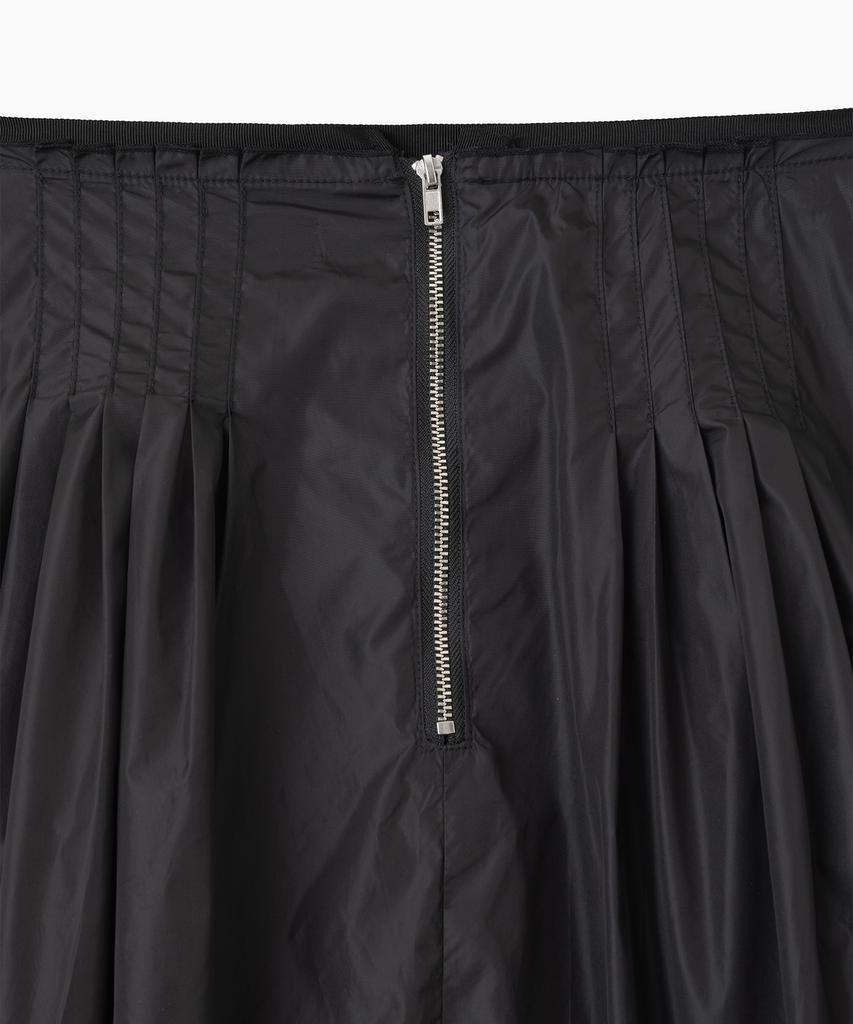 MILLO WOMEN Nylon Balloon Midi Skirt [Black]
