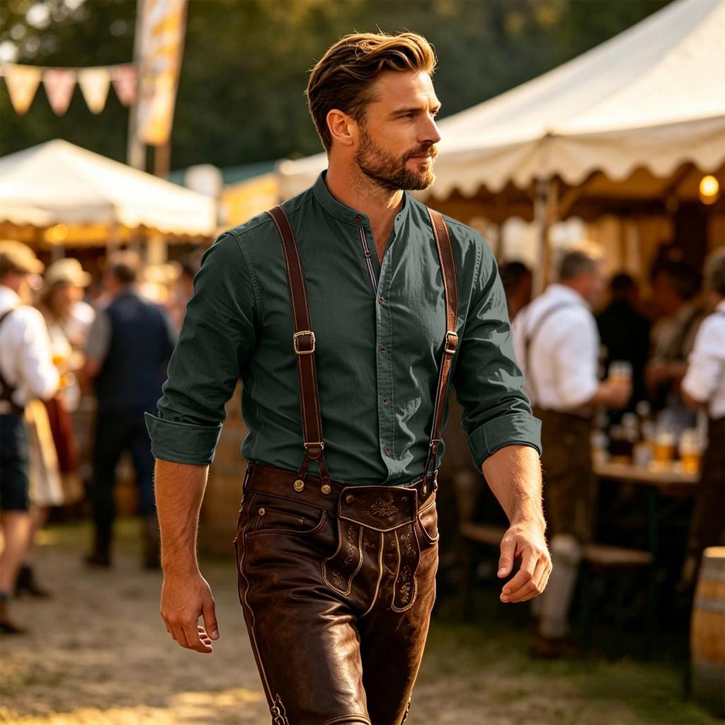 Herren Business Casual Langarmhemd Baumwolle Leinen Farbe für den Alltag