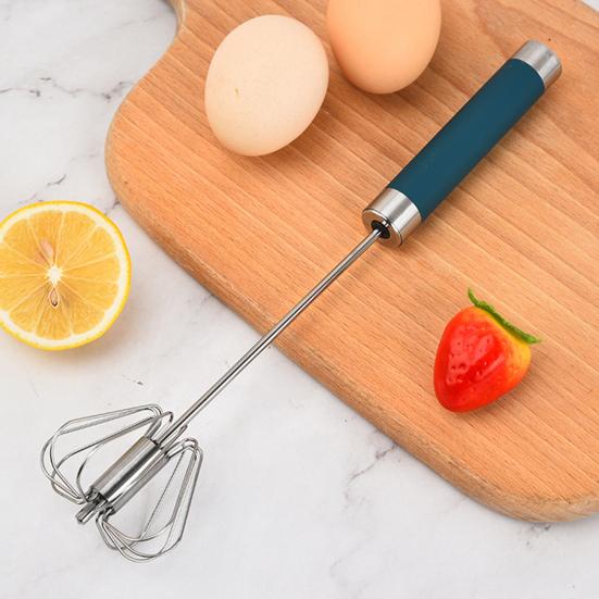 Fouet Semi-Automatique 10 Pouces - Batteur à Œufs Manuel En Acier Inoxydable, Rouge Idéal Pour Cuisine Maison