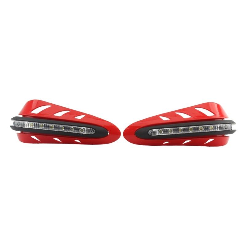 1 Pair Motorcycle Hand Guard Motorbike Turn Signal Light DRL Indicator Cover 7/8" 22mm Dirt Bike Handguard