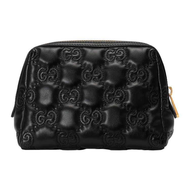 GUCCI GG Matelasse Leather Clutch Storage Bag Makeup Bag Small Women's Black 726047-UM8IG-1000