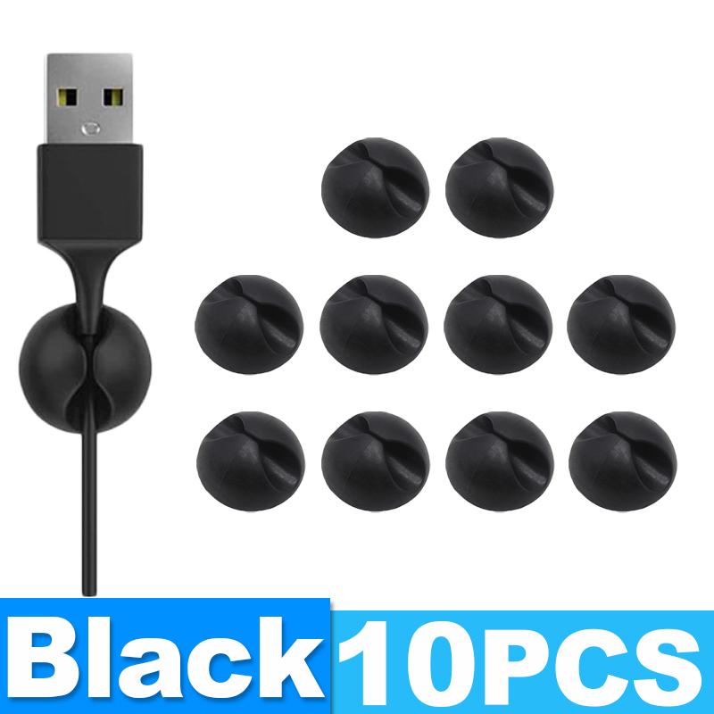 Mini Cable Clips Silicone Car Dash Desktop Wire Tidy Organizer Cable Winder Cord Charger Holder Auto USB Data Line Fixed Clasp