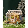 DIY Miniature House Kit Dreamy Garden House, Tiny House Kit for Adults to Build, Mini House Making Kit with Furnitures, Halloween/Christmas