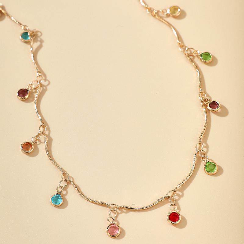 Colier Pandantiv Colorat cu Mărgele Stil Bohemian Trendy Pentru Femei Pandantive Lanț Claviculă Ciucure Coliere Bijuterii Handmade Cadou
