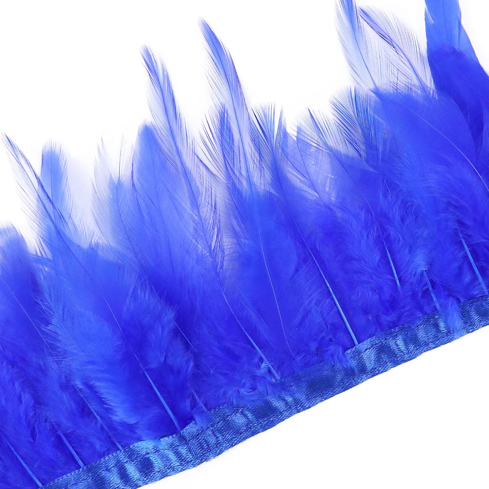 10Meter Black Saddle Rooster Hackle Feather Trim 10-15cm Cock Fringe Halloween Cosplay Dress Decor Pheasant Plume Selvage Crafts