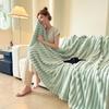 OEING Faux Rabbit Velvet Thick Sofa Throw Blanket