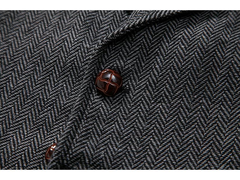 Herren Vintage Fischgräten-Tweedweste mit Pferdeketten-Detail