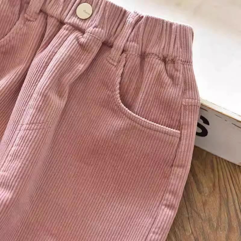 Kids Warm Pants Boy Girls Autumn Winter Thick Outer Wear Sports Trousers Children Clothes Casual High Waist