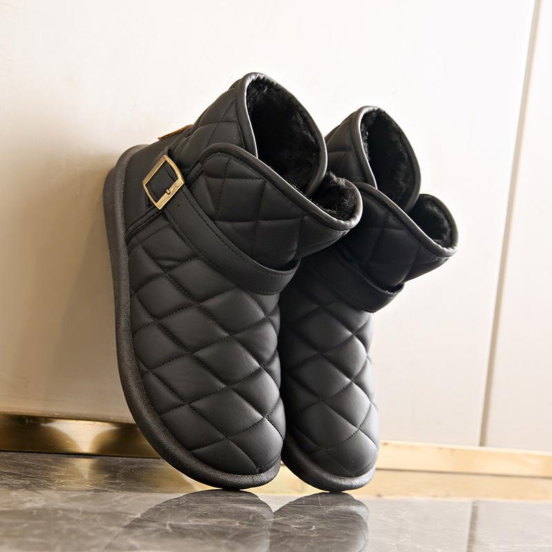 Kurze Schneestiefel Damen Winter neu Samt verdickt kurze Stiefel vielseitig rutschfest wasserdicht warm Baumwollschuhe
