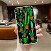 UP49 Watercolour Cacti Transparent Phone Case for Motorola Moto G7 G8 G9 G84 G85 G73 G24 G15 Z2 Play Power Plus