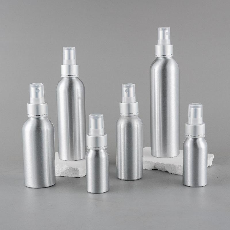 50/100/120/150/200/250Ml Empty Aluminum Spray Bottle Cosmetic Bottle Mini Metal Atomizer Bottles Travel Size For Cosmetics