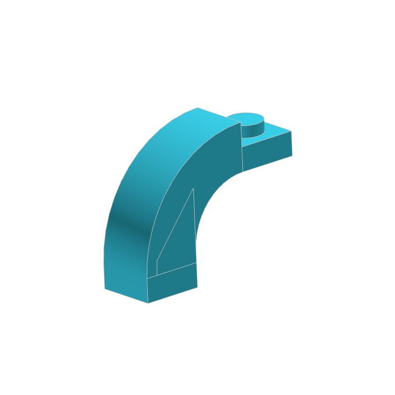 10Pcs 6005 92903 1x3x2 Curved Building Block Moc Accessories Compatible with Brick DIY Children Toy Assembly Gift Box