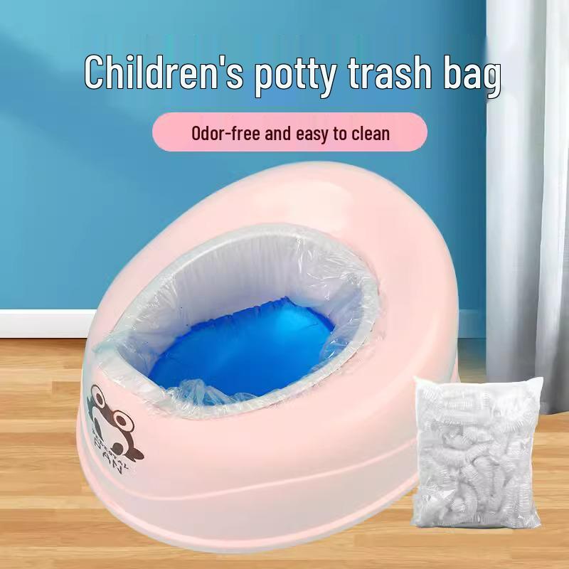 Portable Waterproof Disposable Potty Bags for Kids - Germ-Proof and Transparent.