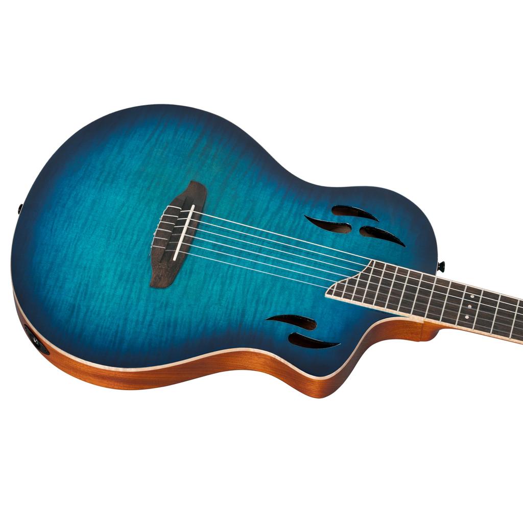 ORTEGA Classic Guitar TourPlayer Series Flame Maple Top Electric Specification Gloss Blue Cable RTPDLX-FMA [Gig Bag/USB-C Included] []