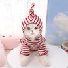 Pet Autumn and Winter Clothing Striped Hat Cat Bigfoot Dog Cat Clothing Teddy Bigbear Dog Supplies