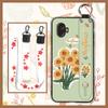 Lanyard Kickstand Phone Case For Samsung Galaxy Xcover6 Pro/SM-G736U/B Oil Painting Wristband Anti-knock Back Cover Ring