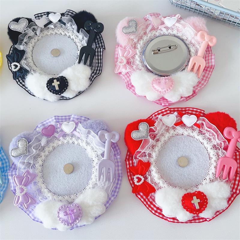 Lace Handmade Cute Girl Brooch Pin Holder & Display for Itabag