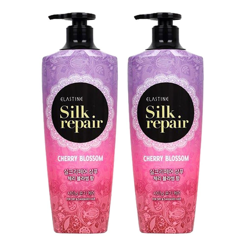 

ELASTINE Silk Repair Cherry Blossom Shampoo 550ml x 2