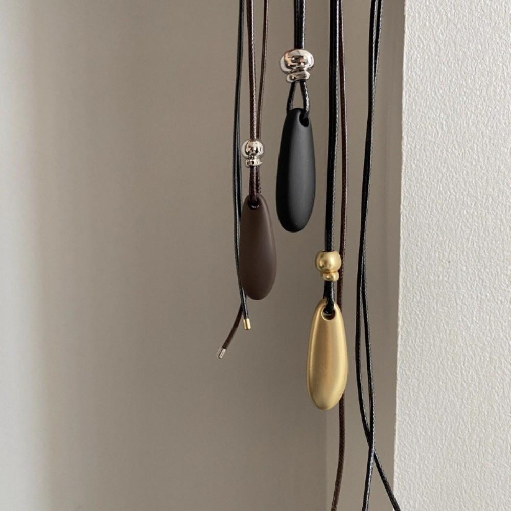 Adjustable Sweater Chain Metal Long Rope Chain Simple Pendant Necklace  Clothing Accessory