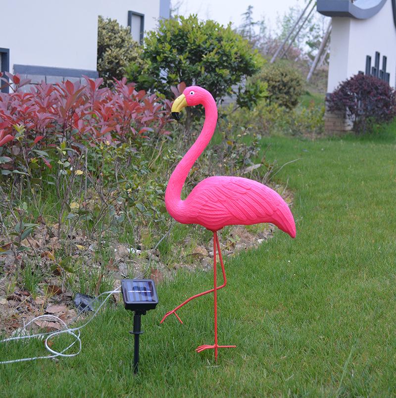 Large LED Solar Flamingo Lawn Light - Outdoor Decorative Animal Courtyard Accent