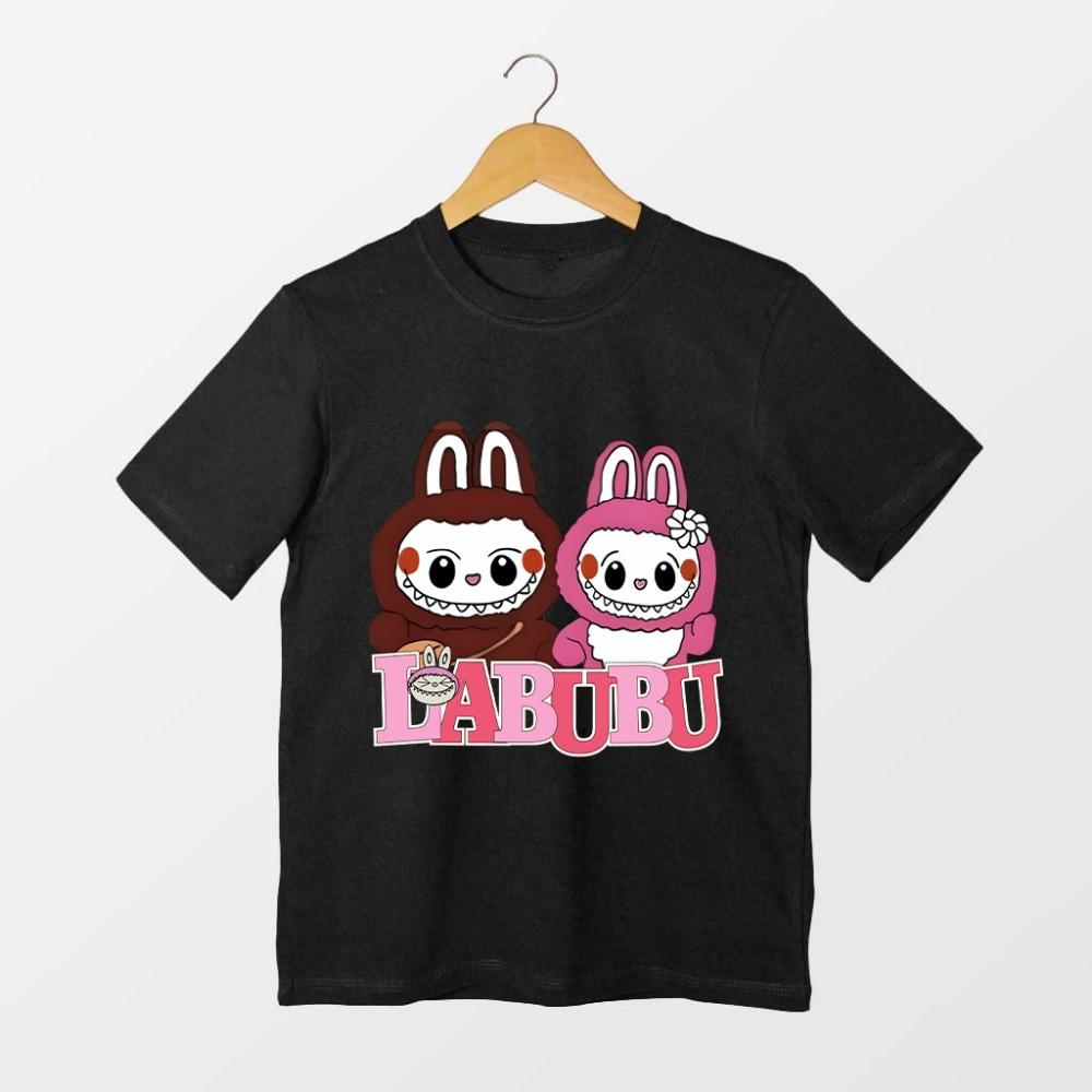 

3D печать LABUBU Принт Короткий рукав Производство полиэфирного волокна Унисекс XXL