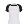 Guess Womens/Ladies Curved Logo Slim Raglan T-Shirt