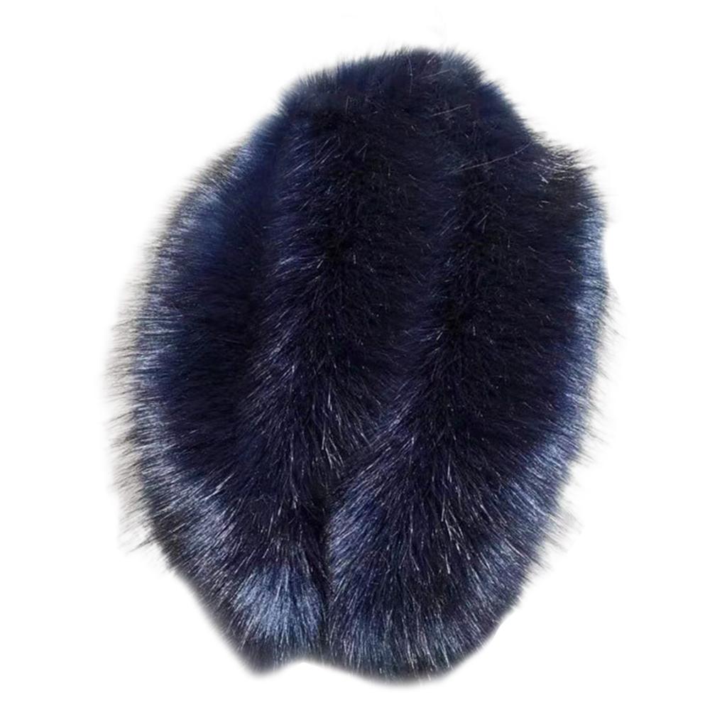 Women's Furry Plush Collar Trim for Hood Replacement Shawl Large Scarf Wrap Stoles Winter Neck Warmer Coat Accessory