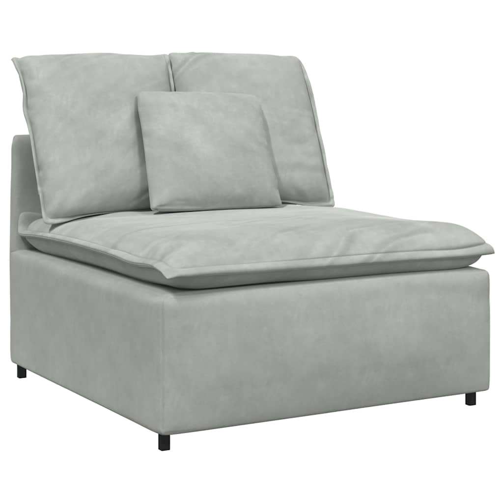 Modular Sofa with Cushions Light Grey