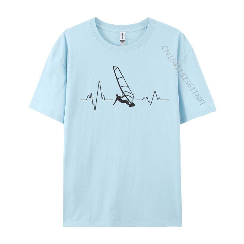 Windsurfing Windsurfer Serce Koszulki Zwykłe Góry T Shirt Sporty Wodne T Shirt Mężczyźni Żeglarstwo Miłośnicy Surferów Koszulka